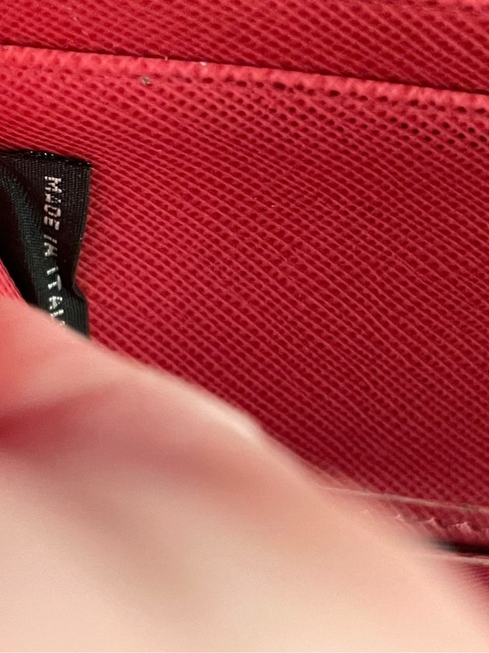 PRADA Red Saffiano Leather Long Flap Continental Wallet Gold Hardware - Picture 11 of 12